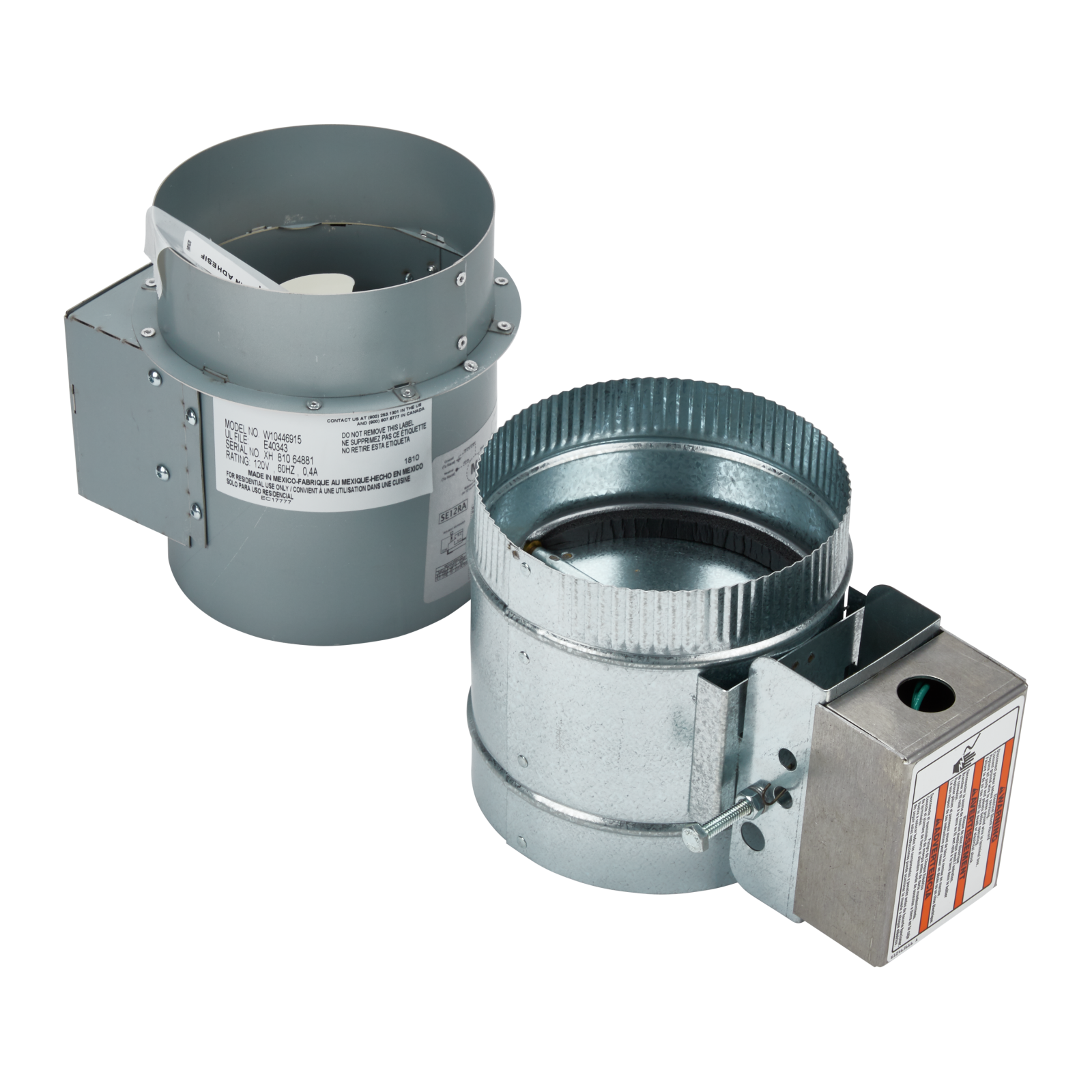 Whirlpool - Range Hood Make-up Air Accessory Kit in Stainless - W10446915