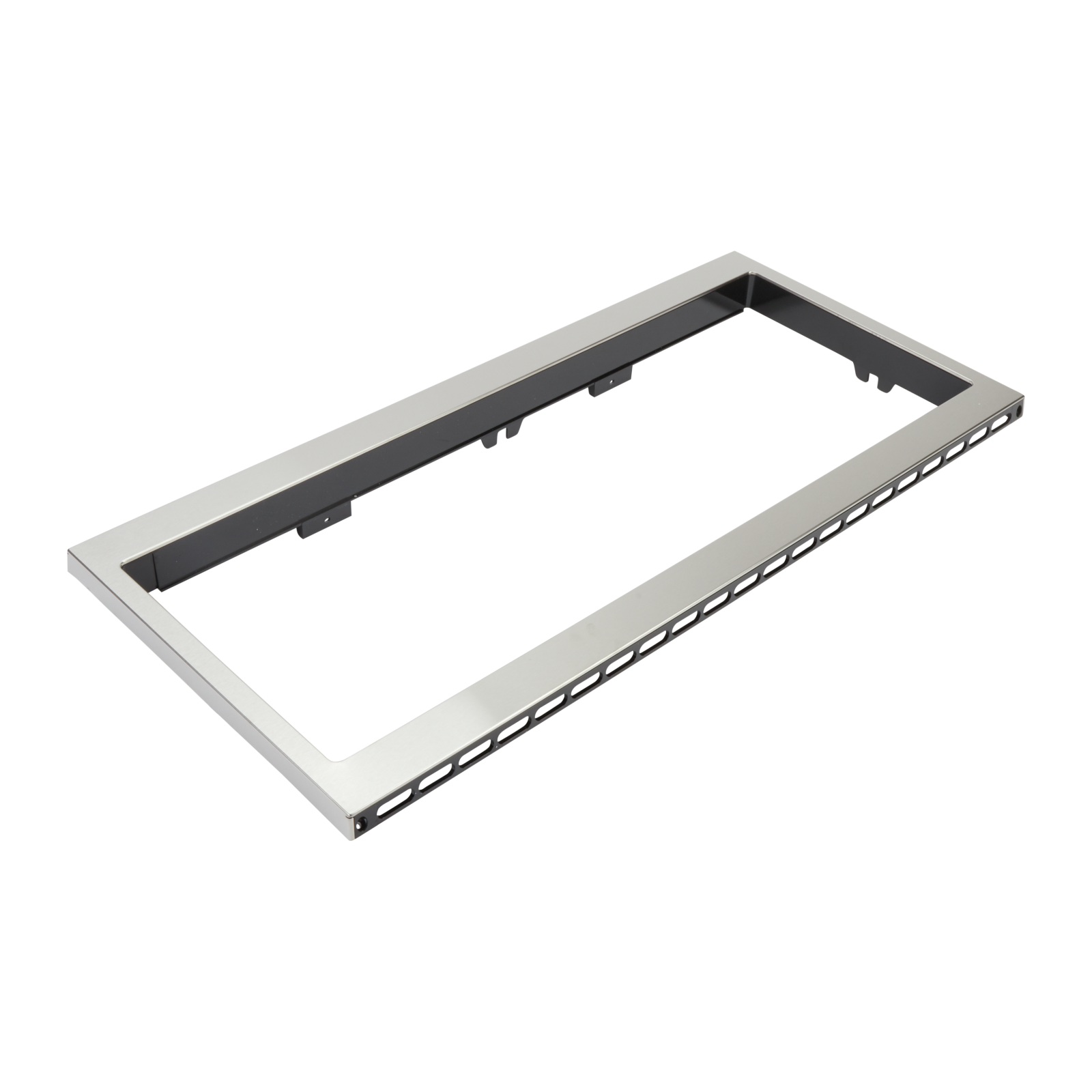 Whirlpool - Built-in Microwave Slim Trim Kit Accessory in Black Stainless - W11451308