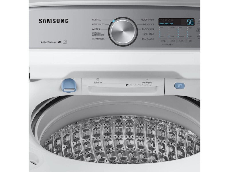 Samsung - 4.9 cu. Ft Top Load Washer in White - WA49B5205AW