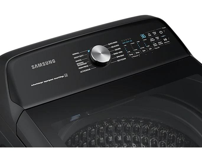 Samsung - 5.8 cu. Ft Top Load Washer in Black - WA50A5400AV