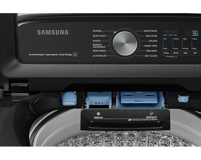 Samsung - 5.8 cu. Ft Top Load Washer in Black - WA50A5400AV