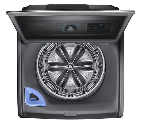 Samsung - 5.8 cu. Ft Top Load Washer in Platinum - WA50M7450AP