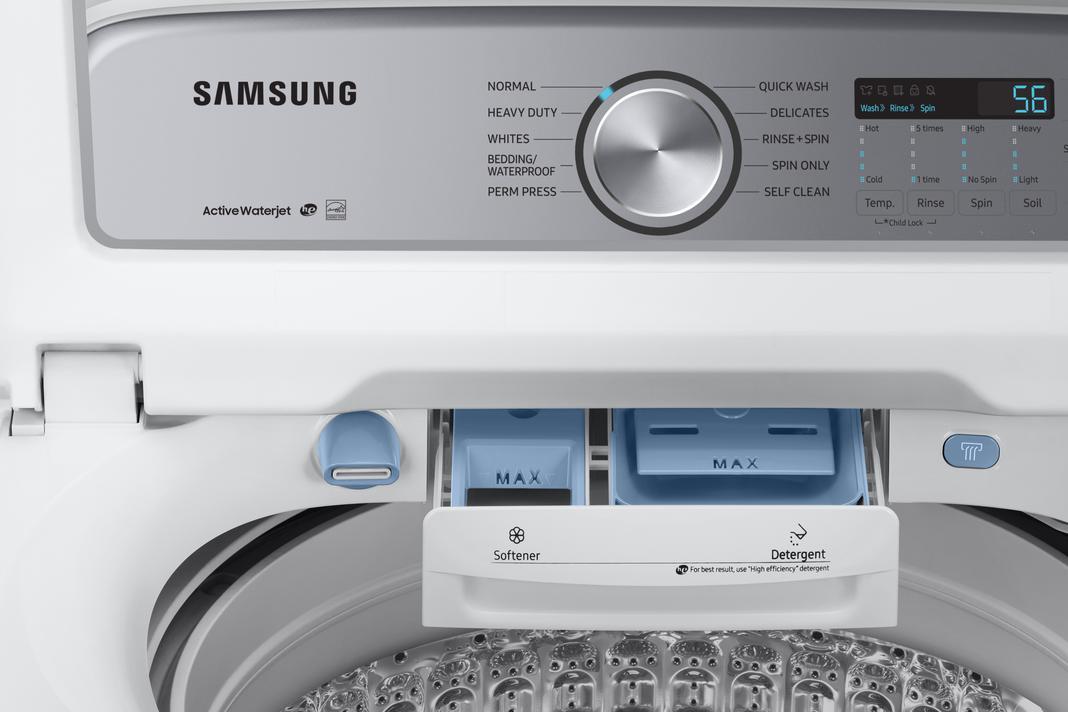 Samsung - 5.8 cu. Ft Top Load Washer in White - WA50R5200AW