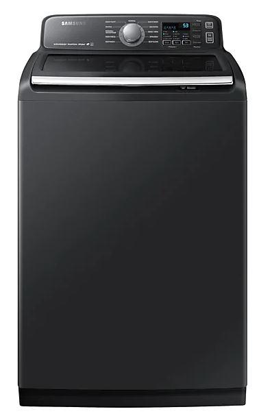 Samsung - 5.8 cu. Ft Top Load Washer in Black Stainless - WA50T7455AV