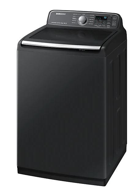 Samsung - 5.8 cu. Ft Top Load Washer in Black Stainless - WA50T7455AV