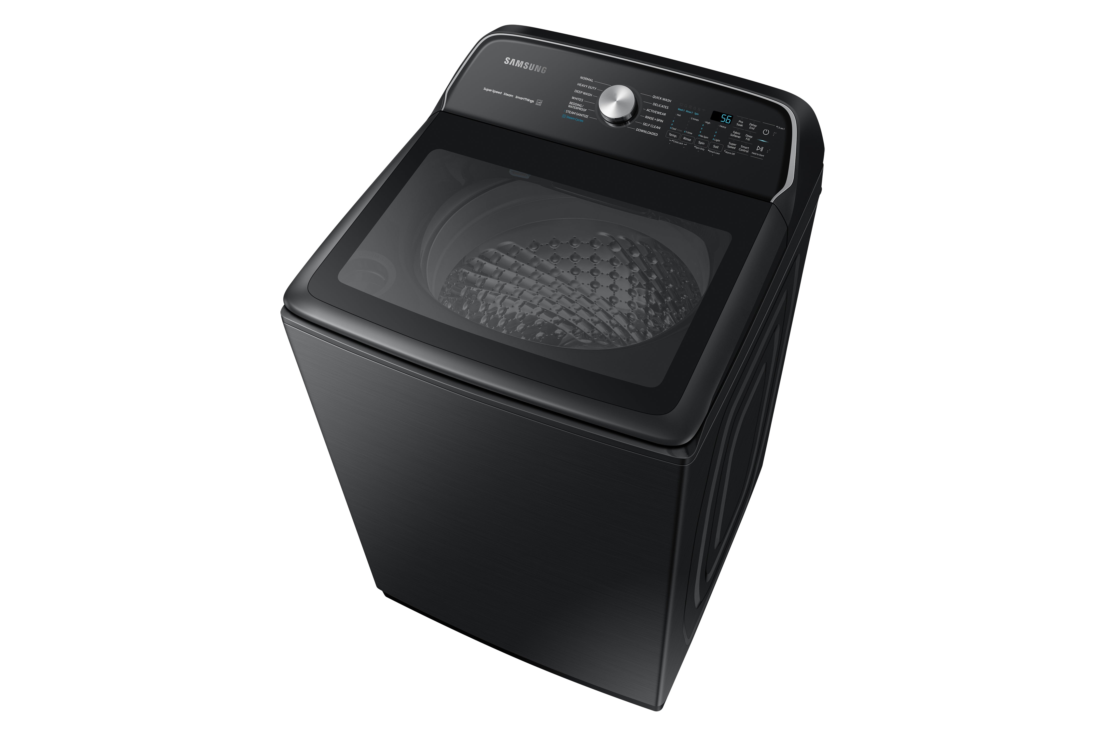 Samsung - 6 cu. Ft Top Load Washer in Black Stainless - WA52B7650AV