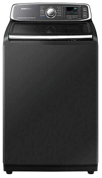 Samsung - 6 cu. Ft Top Load Washer in Black Stainless - WA52T7650AV