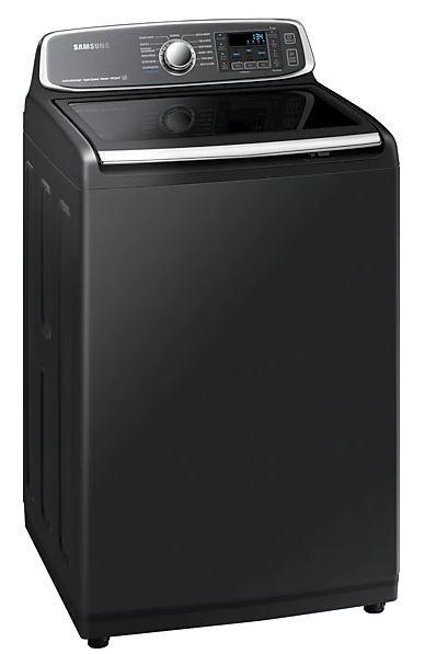 Samsung - 6 cu. Ft Top Load Washer in Black Stainless - WA52T7650AV