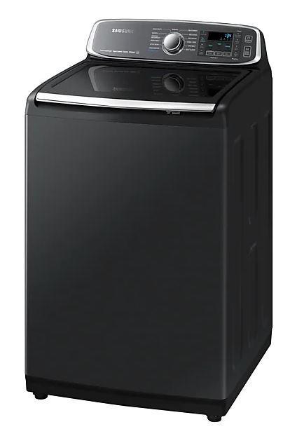 Samsung - 6 cu. Ft Top Load Washer in Black Stainless - WA52T7650AV
