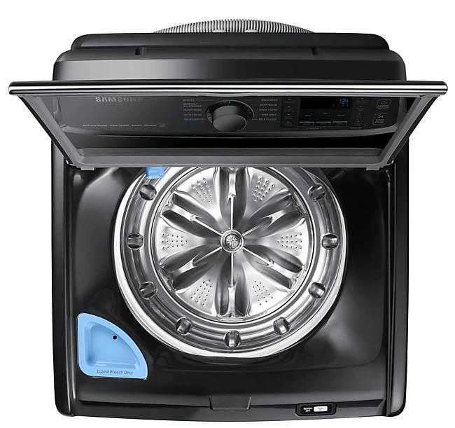 Samsung - 6 cu. Ft Top Load Washer in Black Stainless - WA52T7650AV