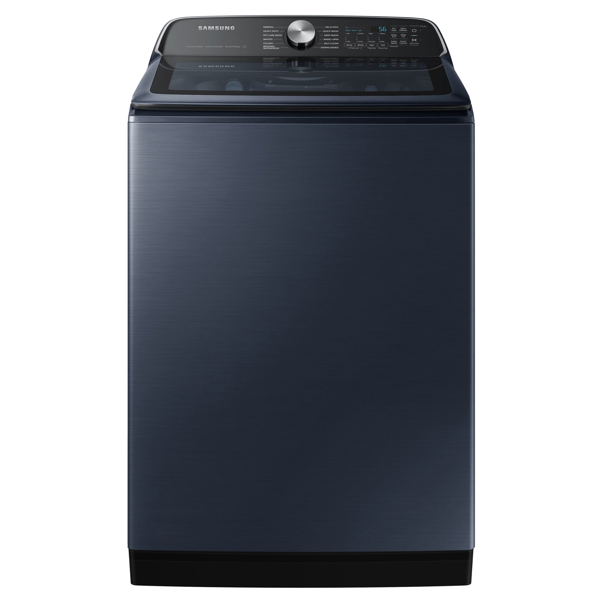 Samsung - 6.2 cu. Ft Top Load Washer in Navy - WA54CG7105ADUS