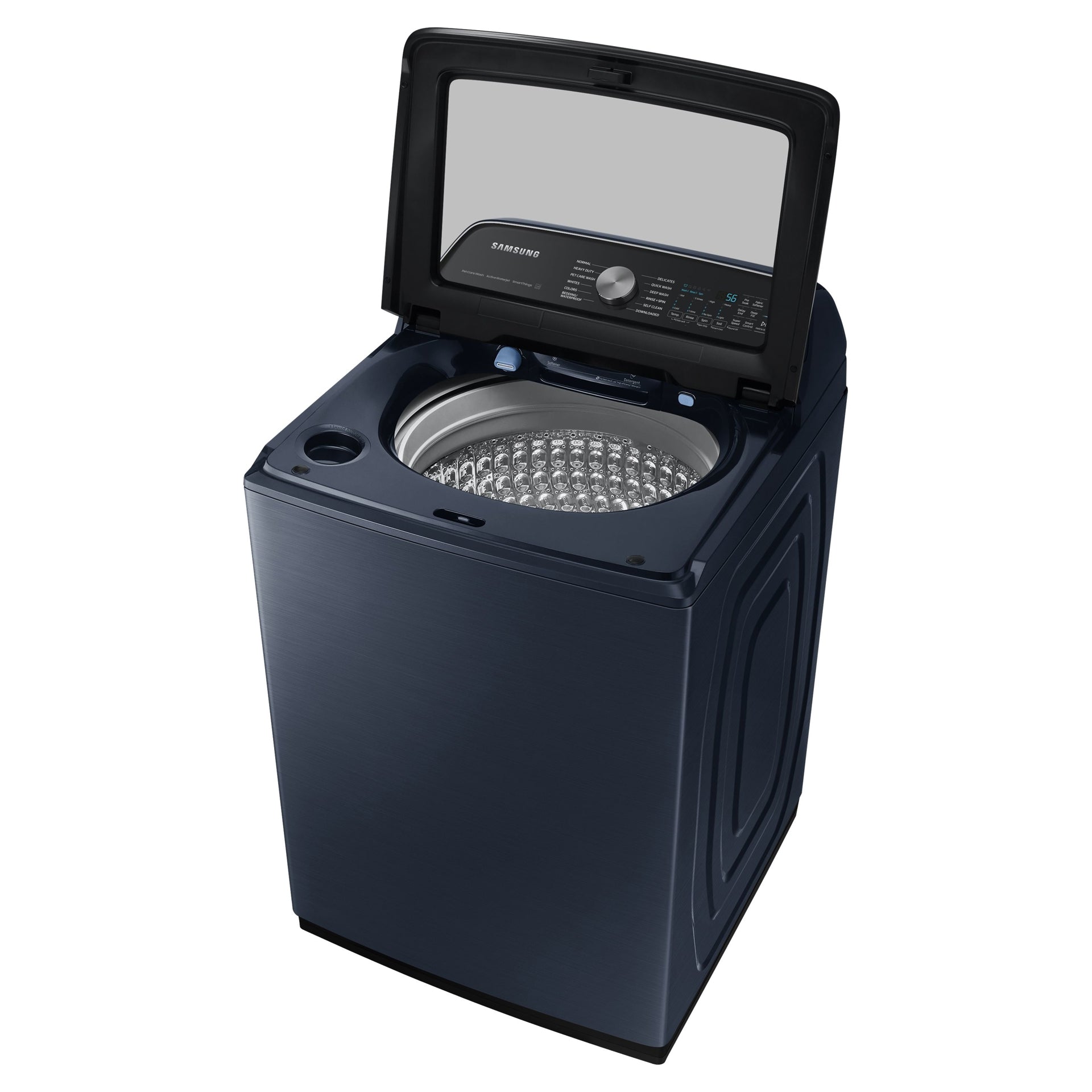 Samsung - 6.2 cu. Ft Top Load Washer in Navy - WA54CG7105ADUS