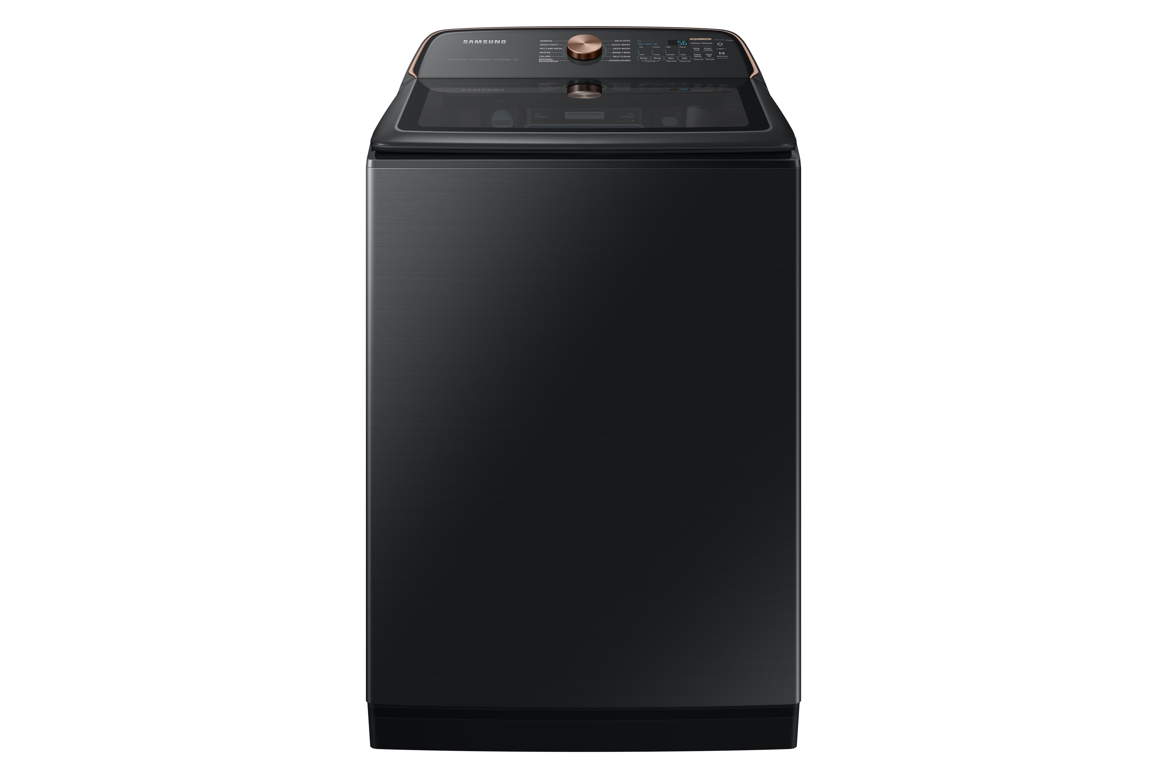 Samsung - 6.2 cu. Ft Top Load Washer in Black Stainless - WA54CG7550AVA4