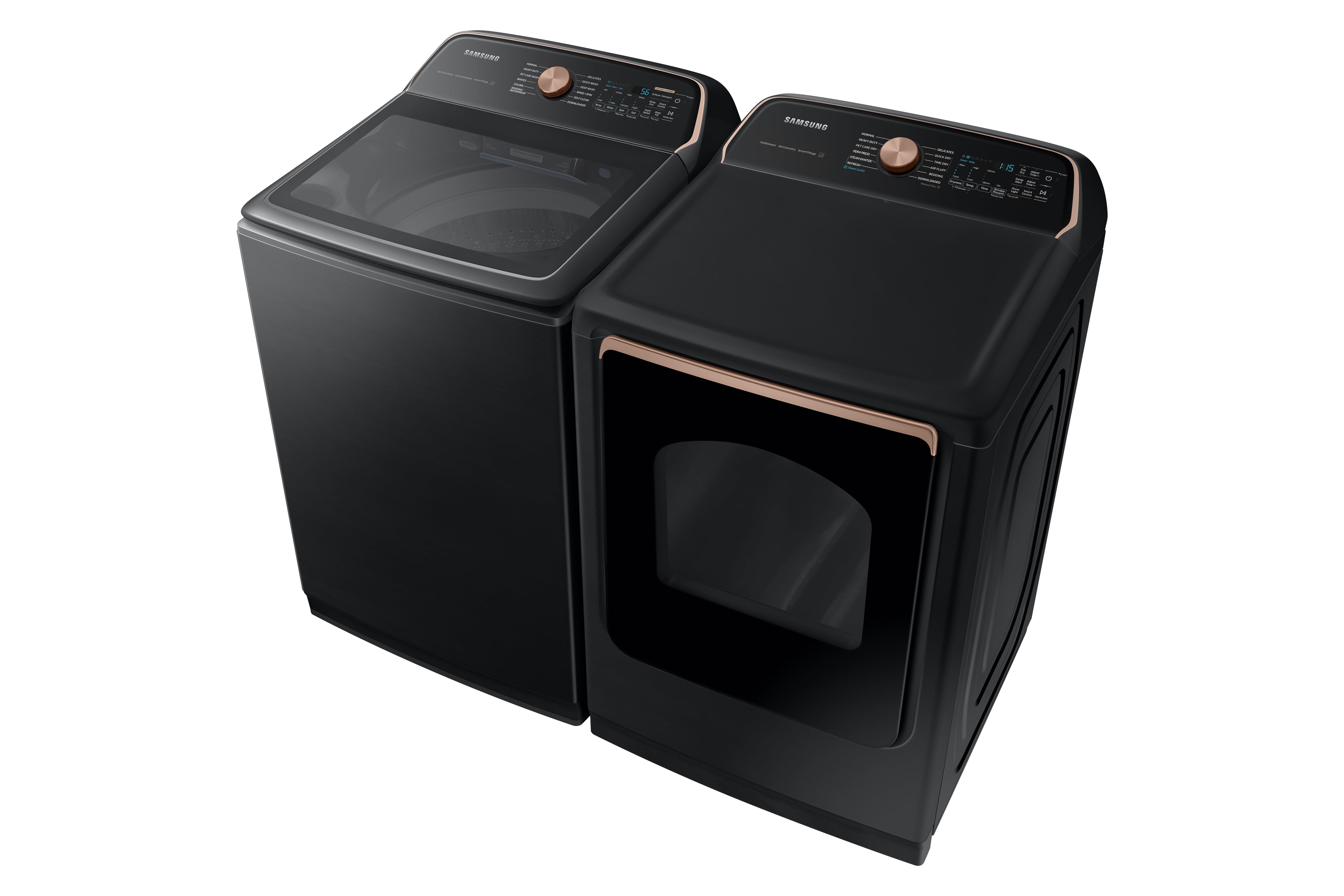 Samsung - 6.2 cu. Ft Top Load Washer in Black Stainless - WA54CG7550AVA4