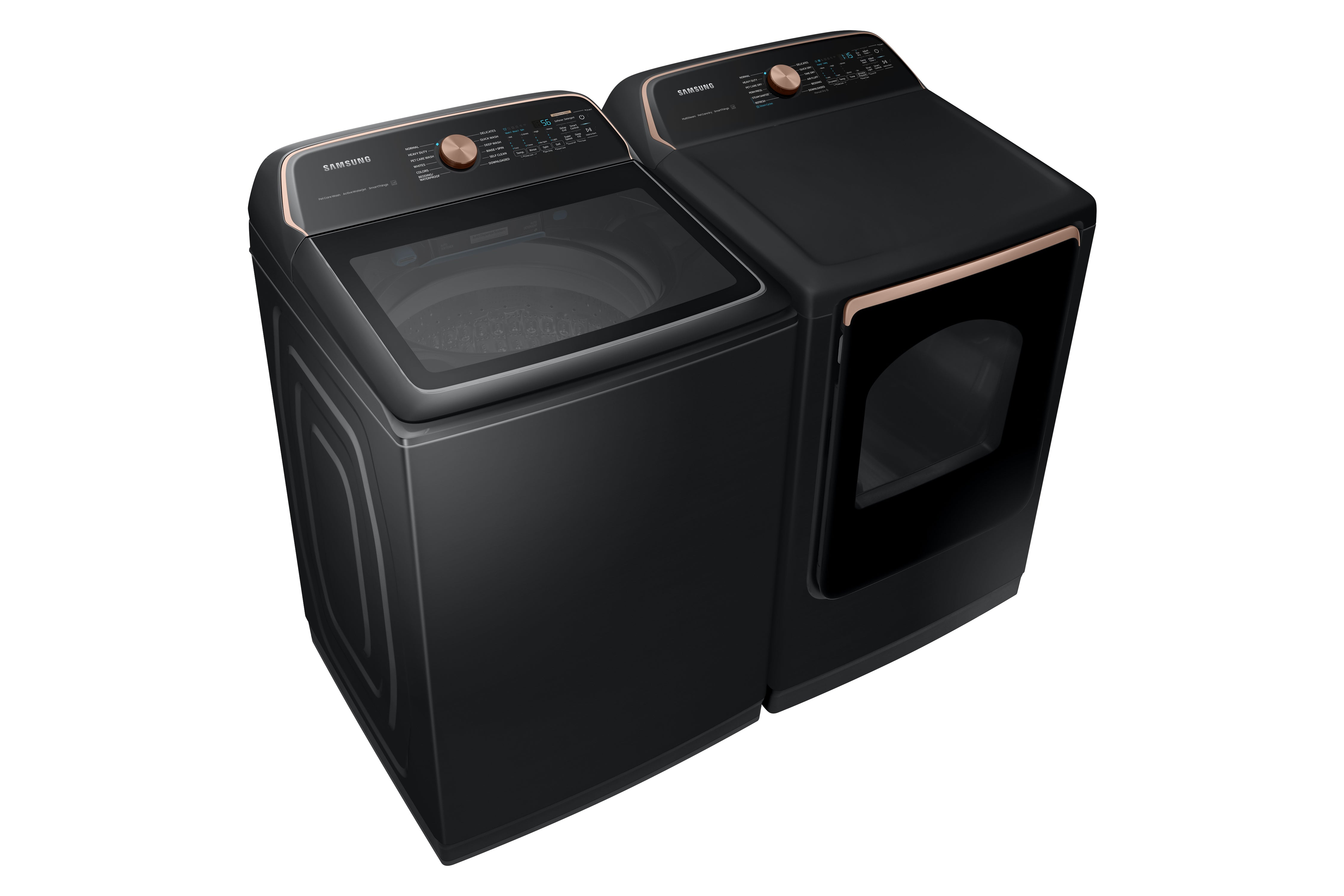Samsung - 6.2 cu. Ft Top Load Washer in Black Stainless - WA54CG7550AVA4