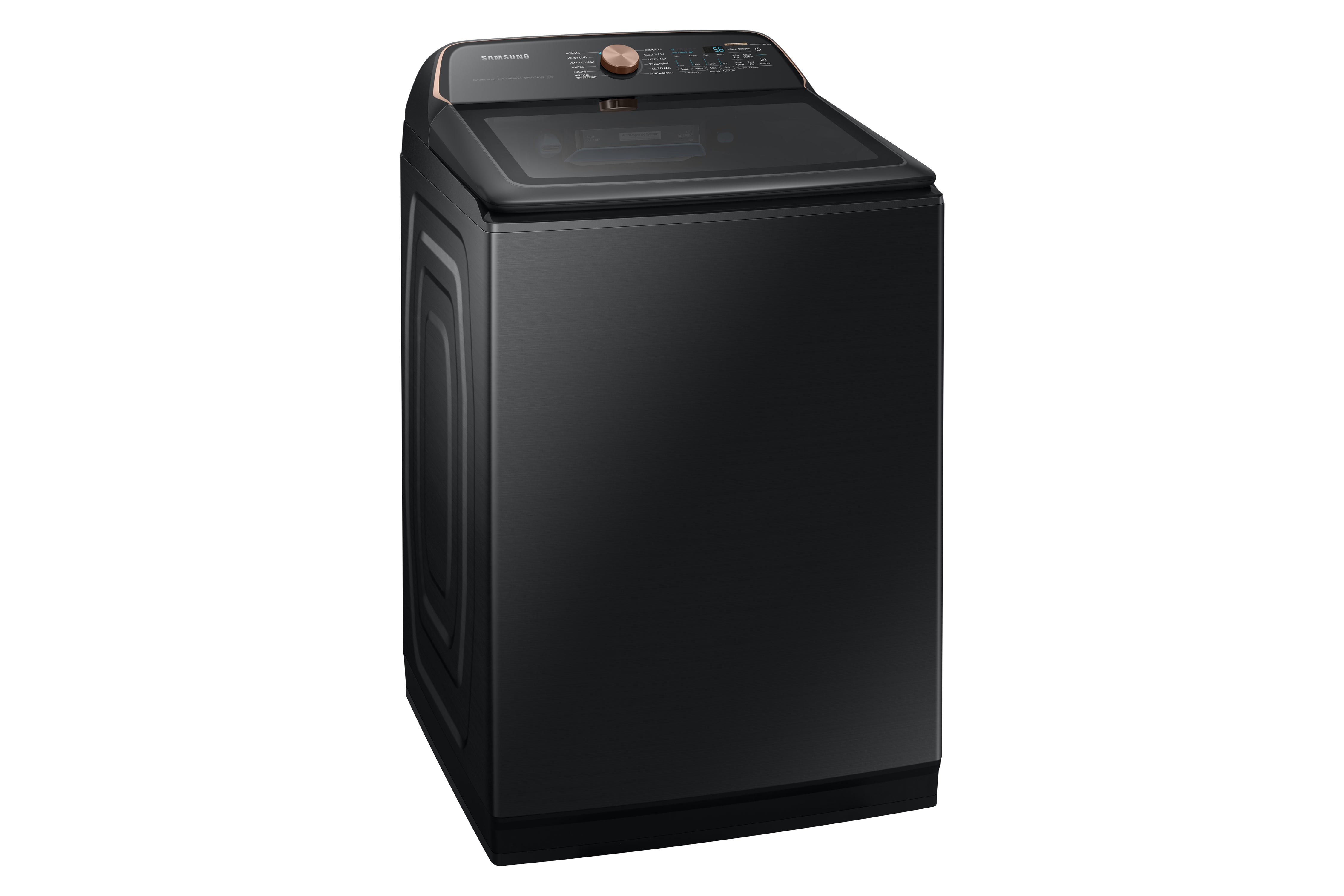 Samsung - 6.2 cu. Ft Top Load Washer in Black Stainless - WA54CG7550AVA4