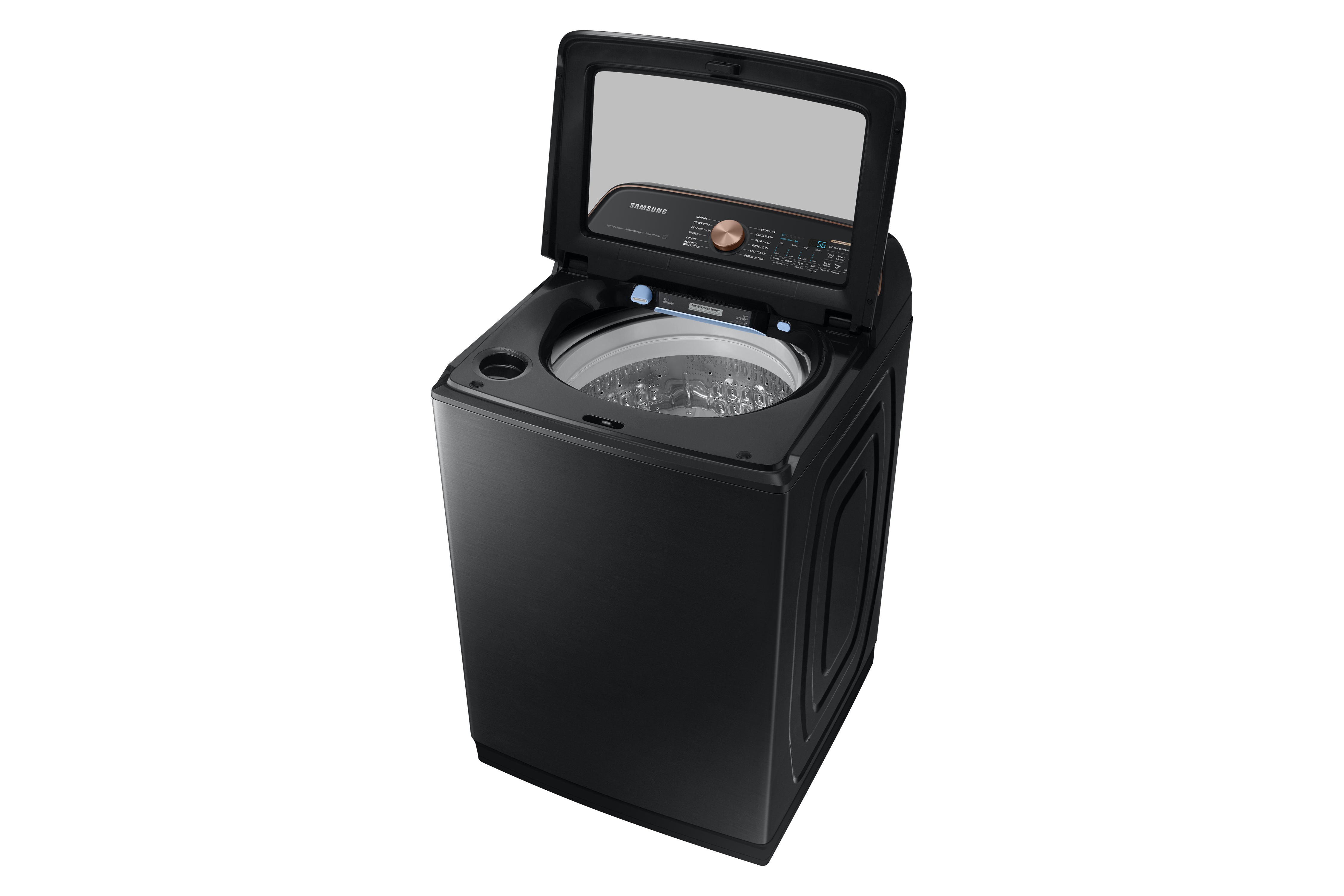 Samsung - 6.2 cu. Ft Top Load Washer in Black Stainless - WA54CG7550AVA4