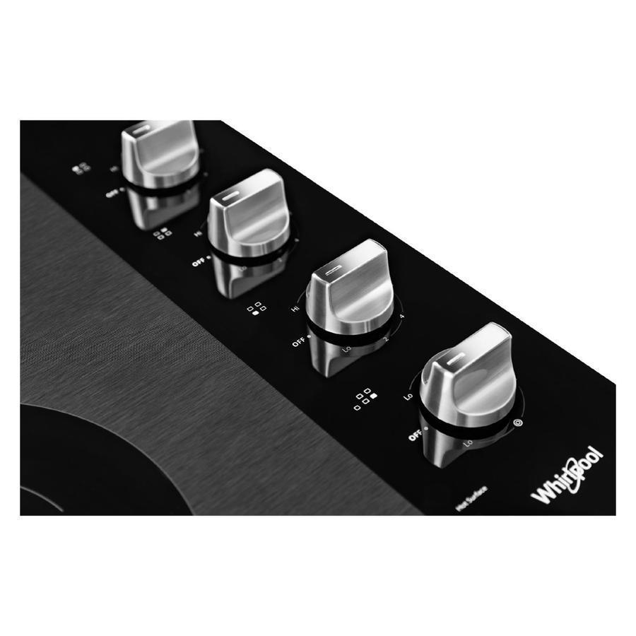 Whirlpool - 30.8 inch wide Electric Cooktop in Stainless - WCE55US0HS