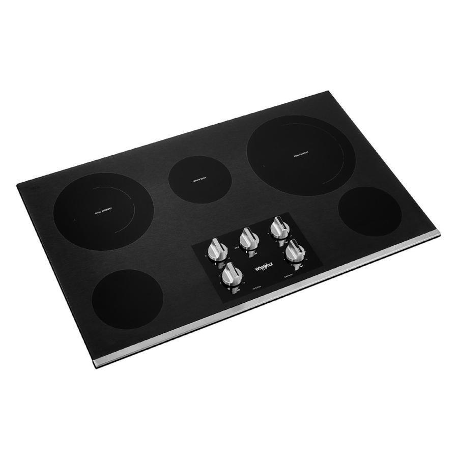 Whirlpool - 36.3 inch wide Electric Cooktop in Stainless - WCE77US6HS
