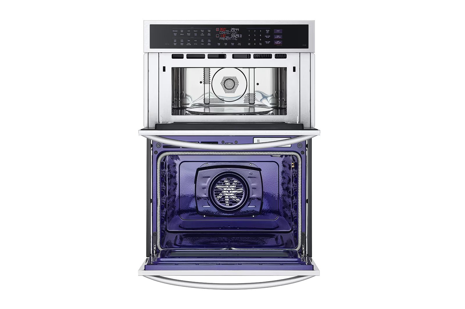 LG - 6.4 cu. ft Combination Wall Oven in Stainless - WCEP6427F