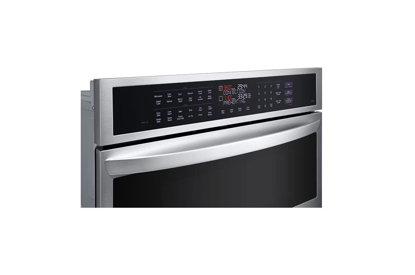 LG - 6.4 cu. ft Combination Wall Oven in Stainless - WCEP6427F