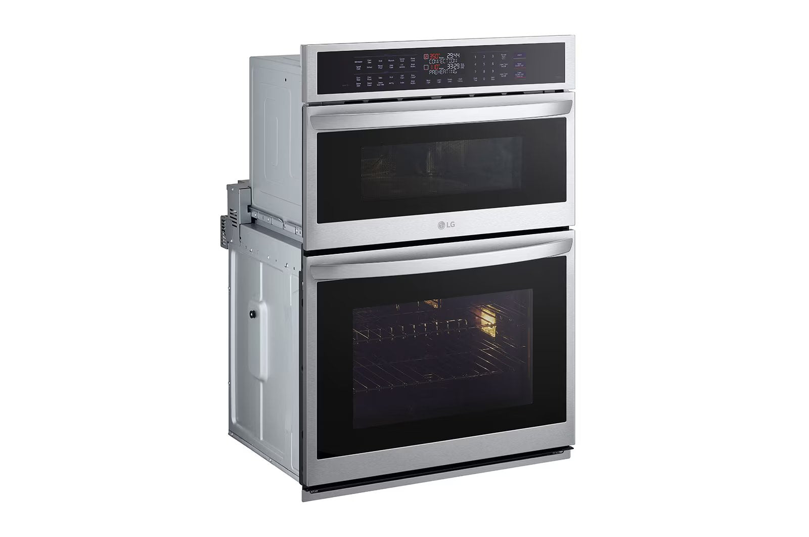 LG - 6.4 cu. ft Combination Wall Oven in Stainless - WCEP6427F