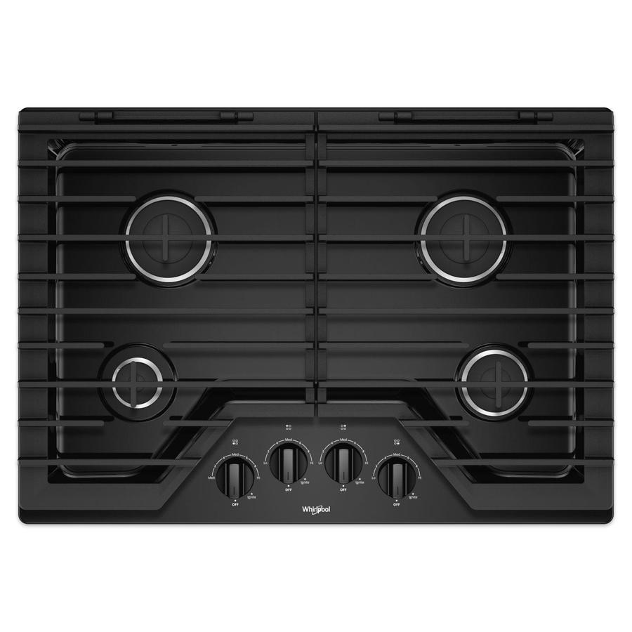 Whirlpool - 30 inch wide Gas Cooktop in Black - WCG55US0HB
