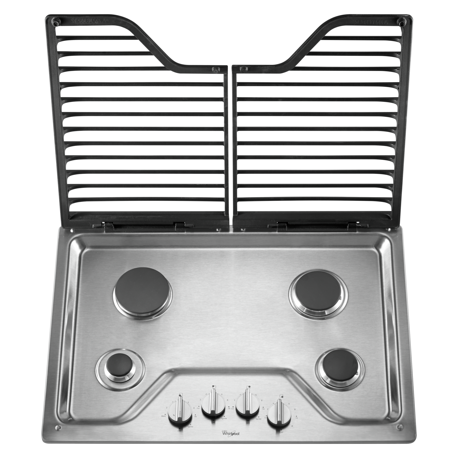 Whirlpool - 30 Inch Gas Cooktop in Stainless - WCG75US0DS