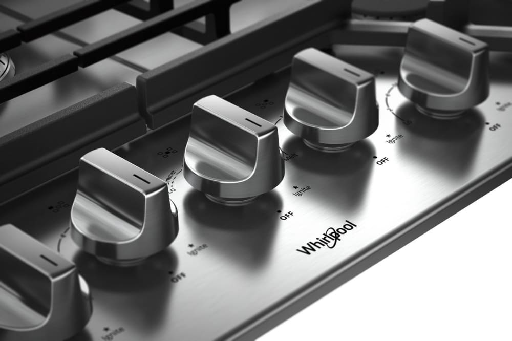 Whirlpool - 30 inch wide Gas Cooktop in Stainless Steel - WCG97US0HS