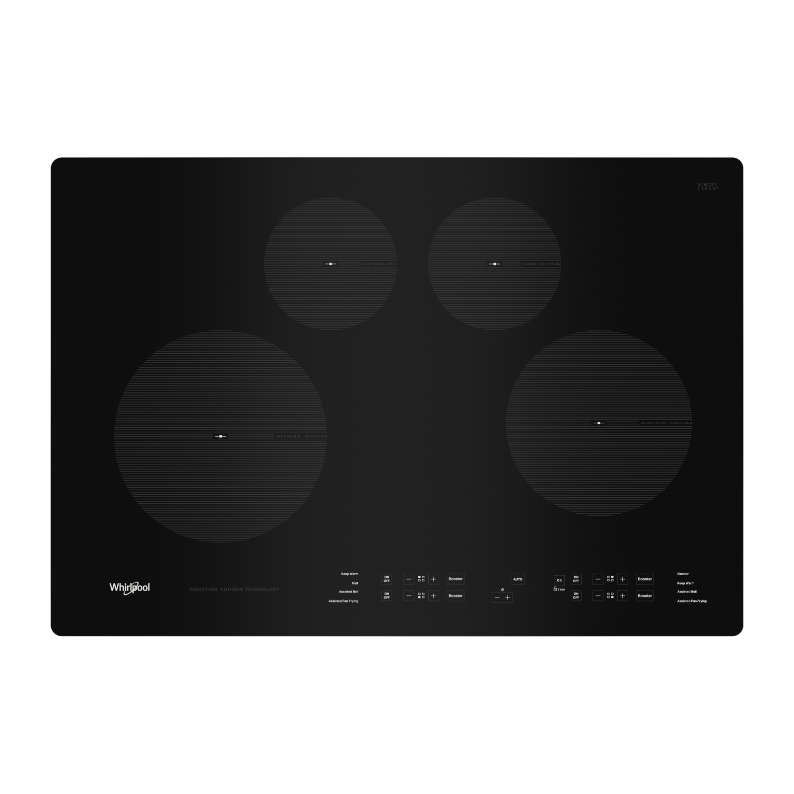 Whirlpool - 30.8125 inch wide Induction Cooktop in Black - WCI55US0JB