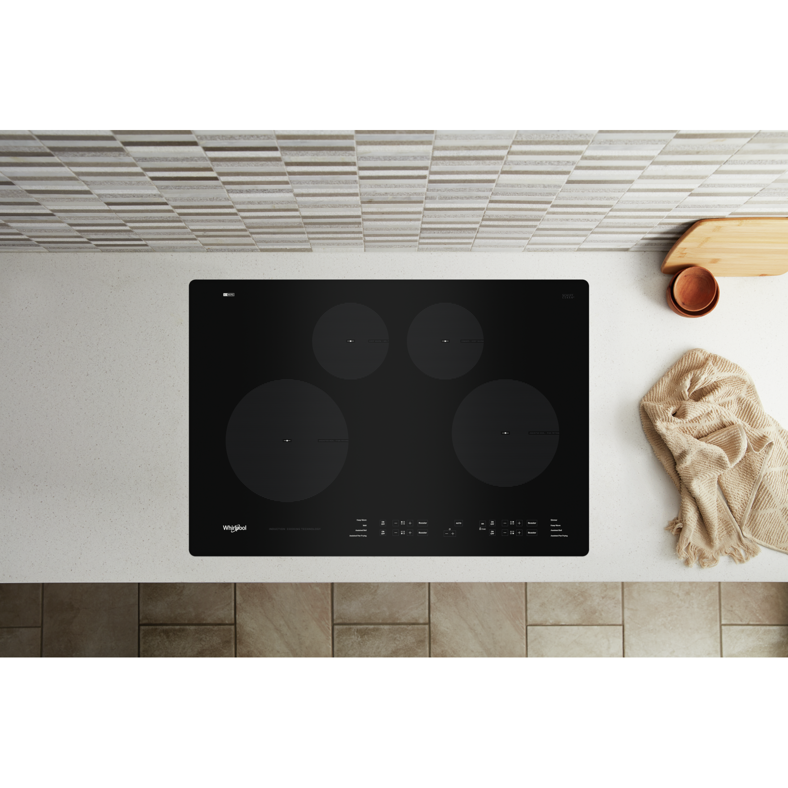 Whirlpool - 30.8125 inch wide Induction Cooktop in Black - WCI55US0JB