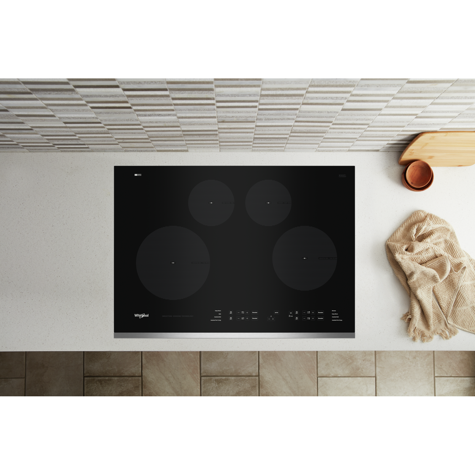 Whirlpool - 30.75 inch wide Induction Cooktop in Black - WCI55US0JS