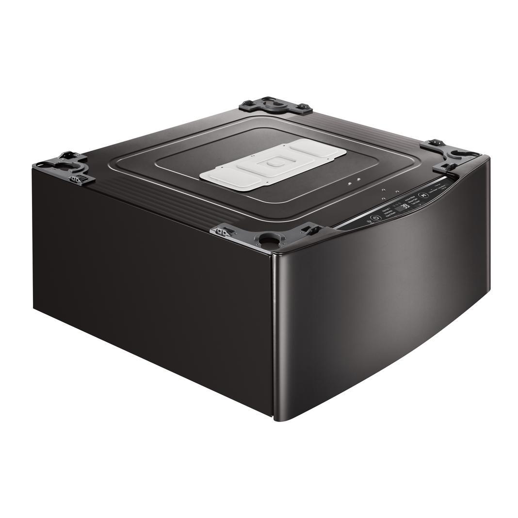 LG - 1.1 cu. Ft Compact Washer in Black Stainless - WD100CB