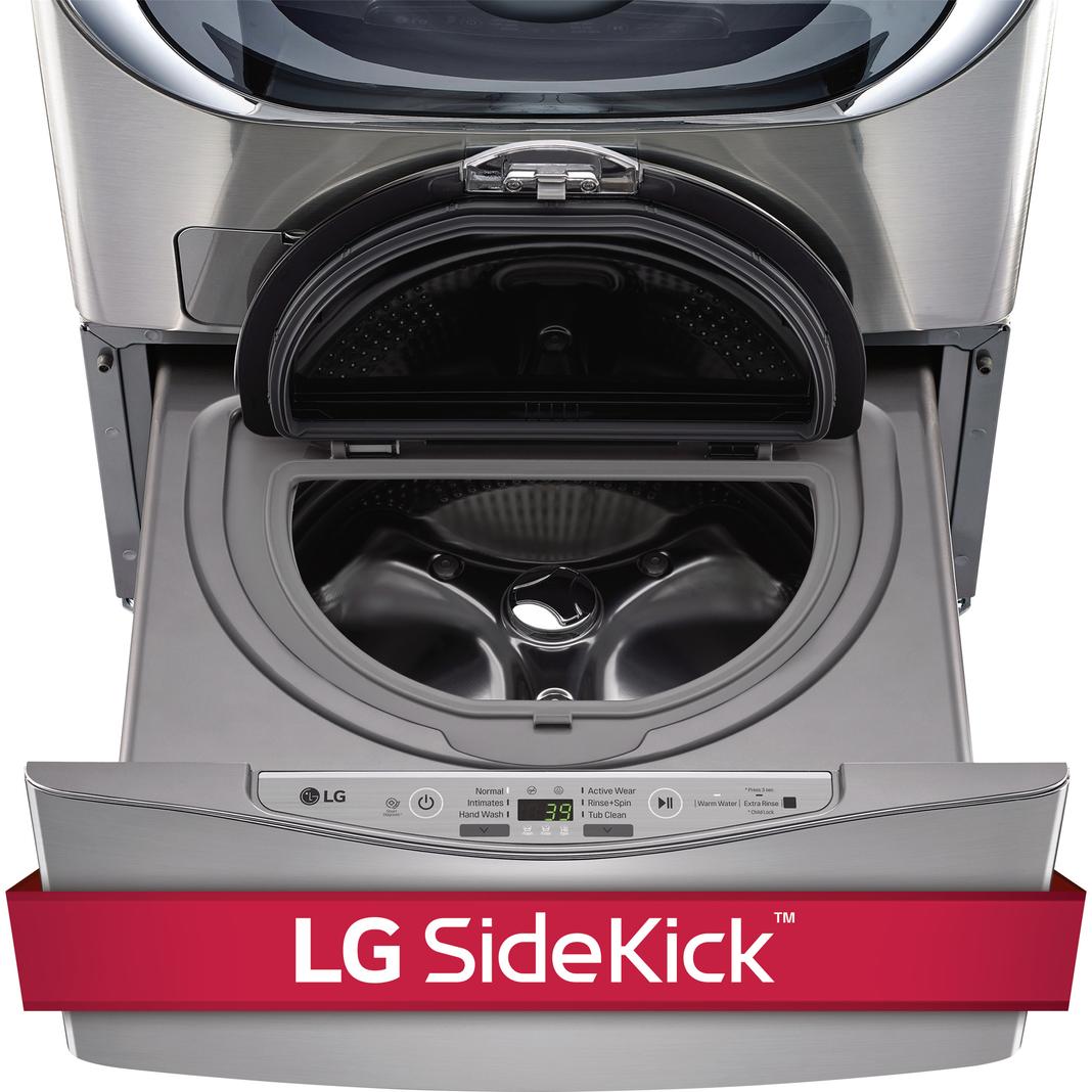 LG - 1.1 cu. Ft Compact Washer in Stainless - WD100CV