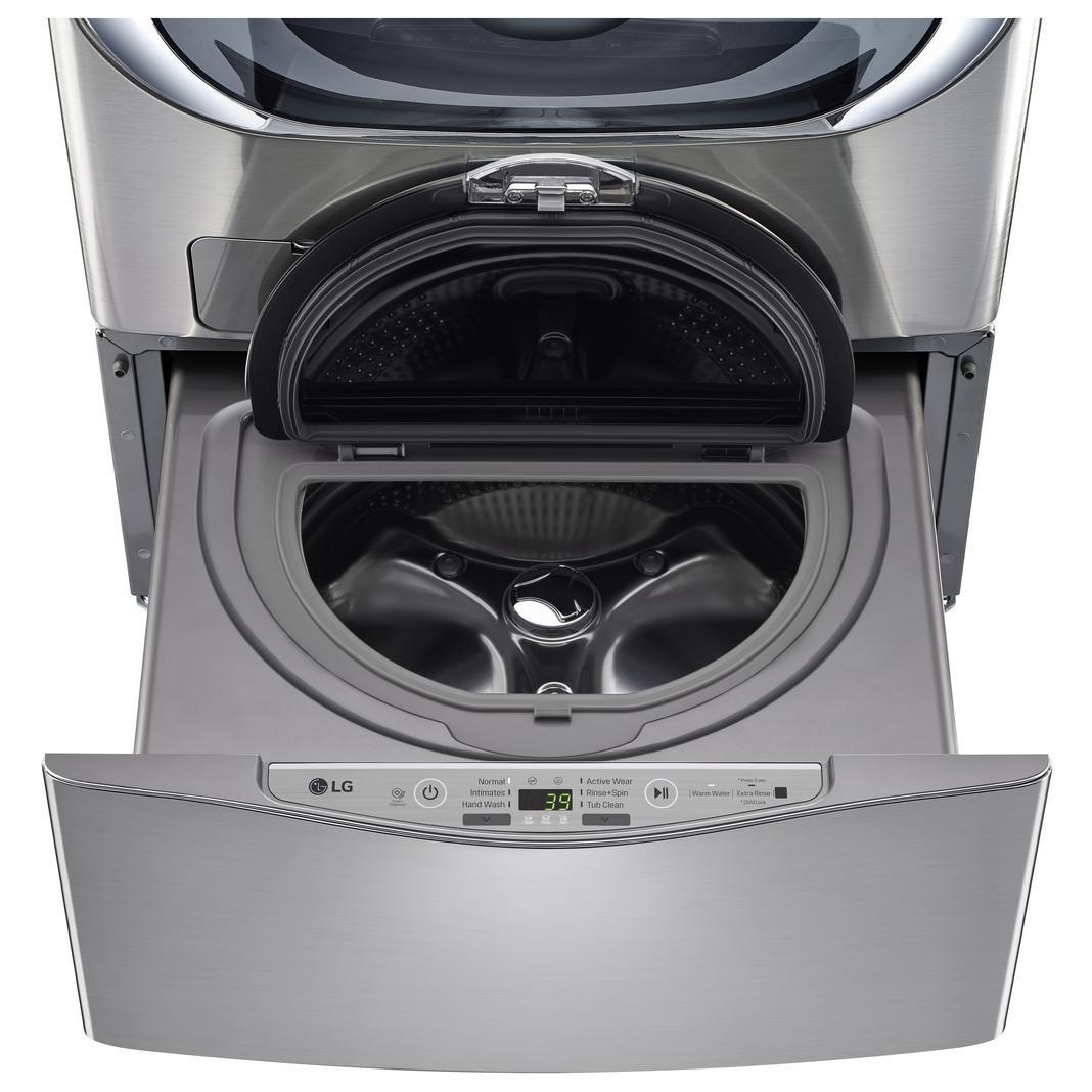 LG - 1.1 cu. Ft Compact Washer in Stainless - WD100CV