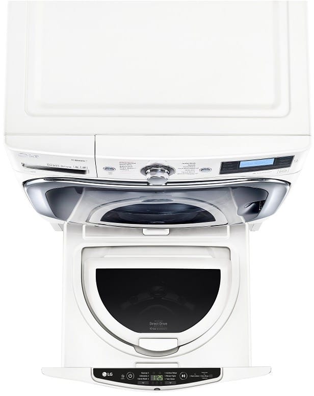 LG - 1.1 cu. Ft Compact Washer in White - WD100CW