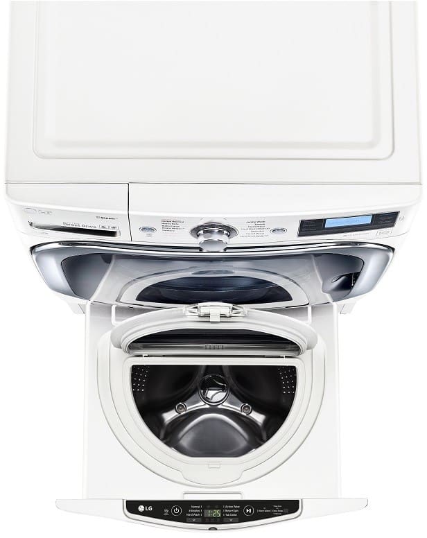 LG - 1.1 cu. Ft Compact Washer in White - WD100CW