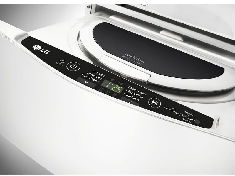 LG - 1.1 cu. Ft Compact Washer in White - WD100CW