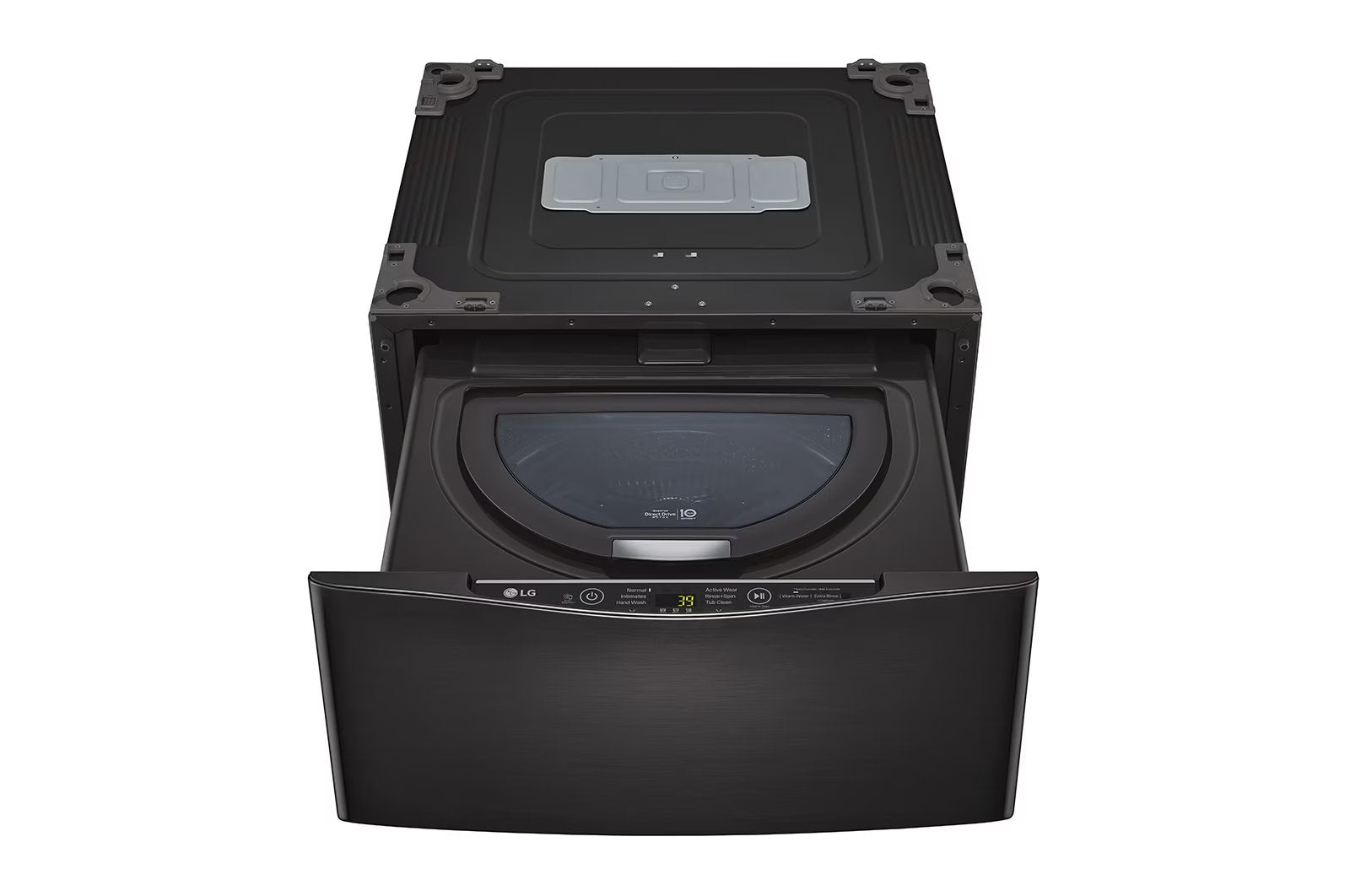 LG - 1.1 cu. Ft Compact Washer in Black Stainless - WD200CB