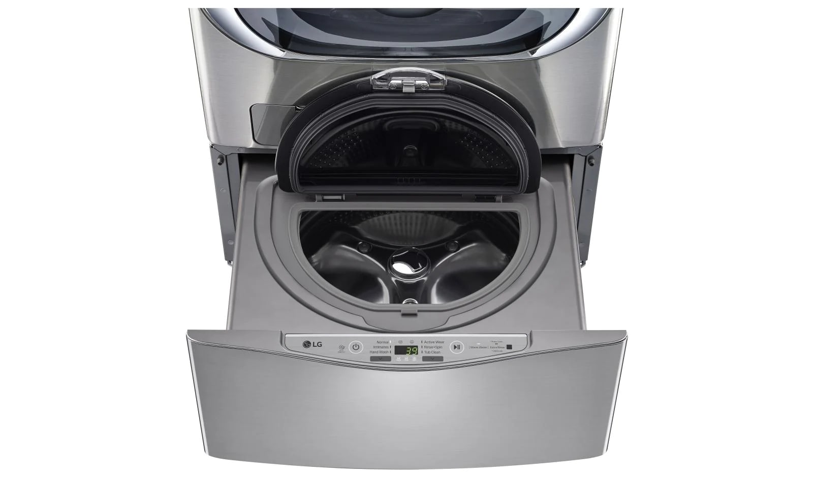 LG - 1.1 cu. Ft Compact Washer in Stainless - WD200CV