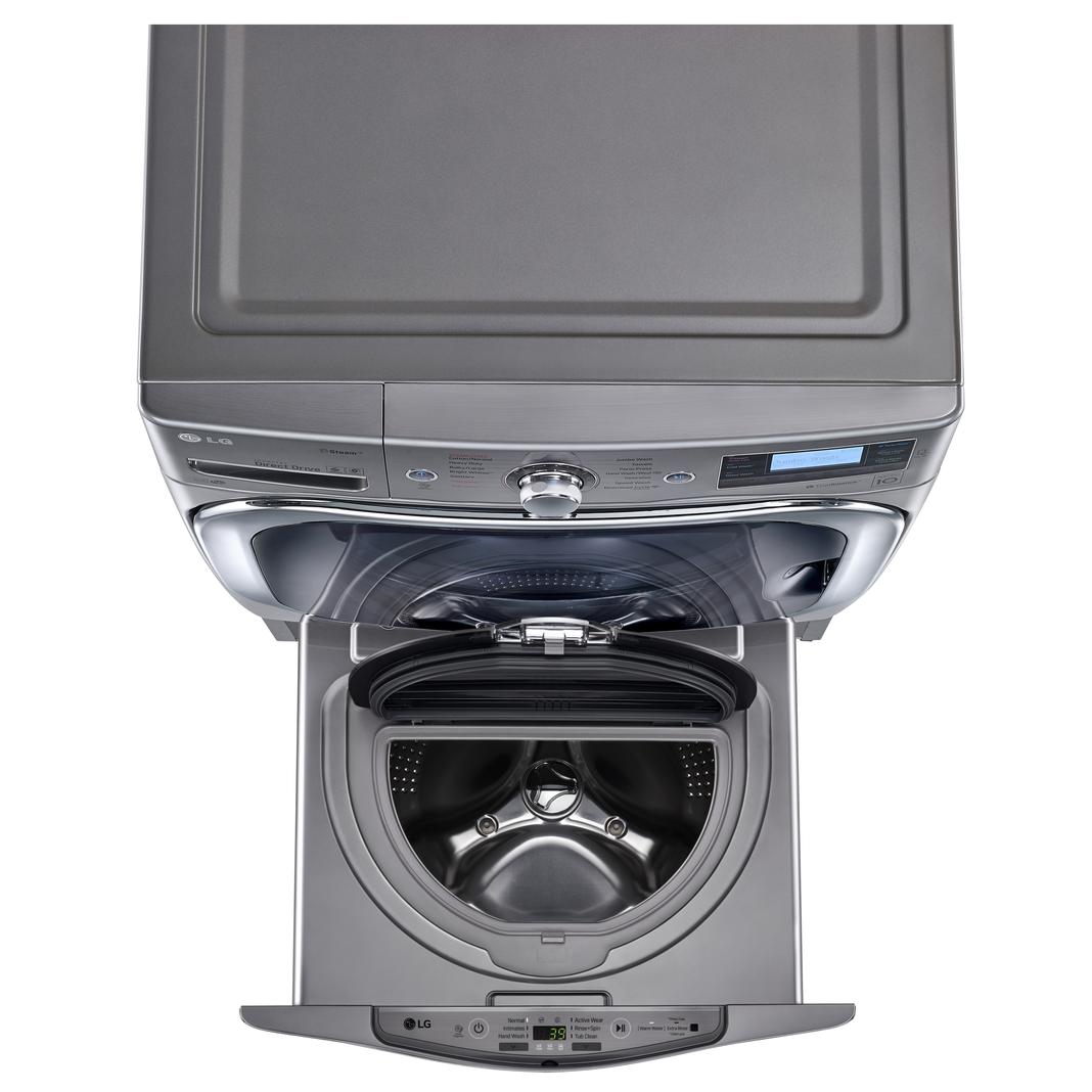 LG - 1.1 cu. Ft Compact Washer in Stainless - WD200CV