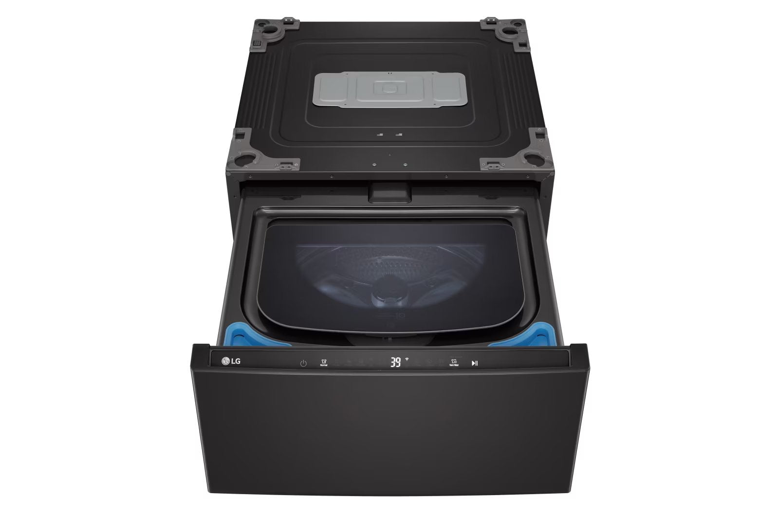LG - 1 cu. Ft Compact Washer in Black Stainless - WD300CB