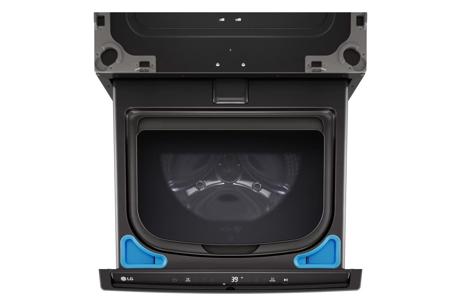 LG - 1 cu. Ft Compact Washer in Black Stainless - WD300CB