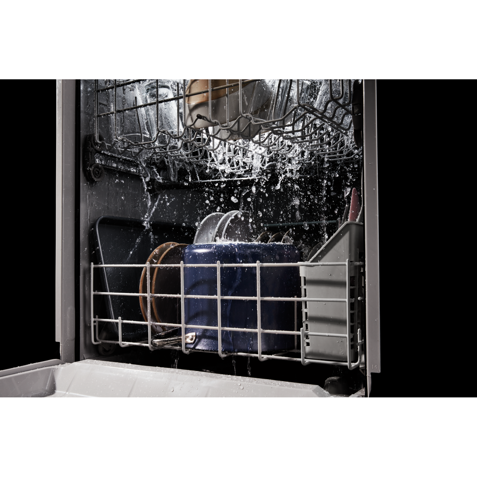 Whirlpool - 59 dBA Built In Dishwasher in Black - WDF331PAMB