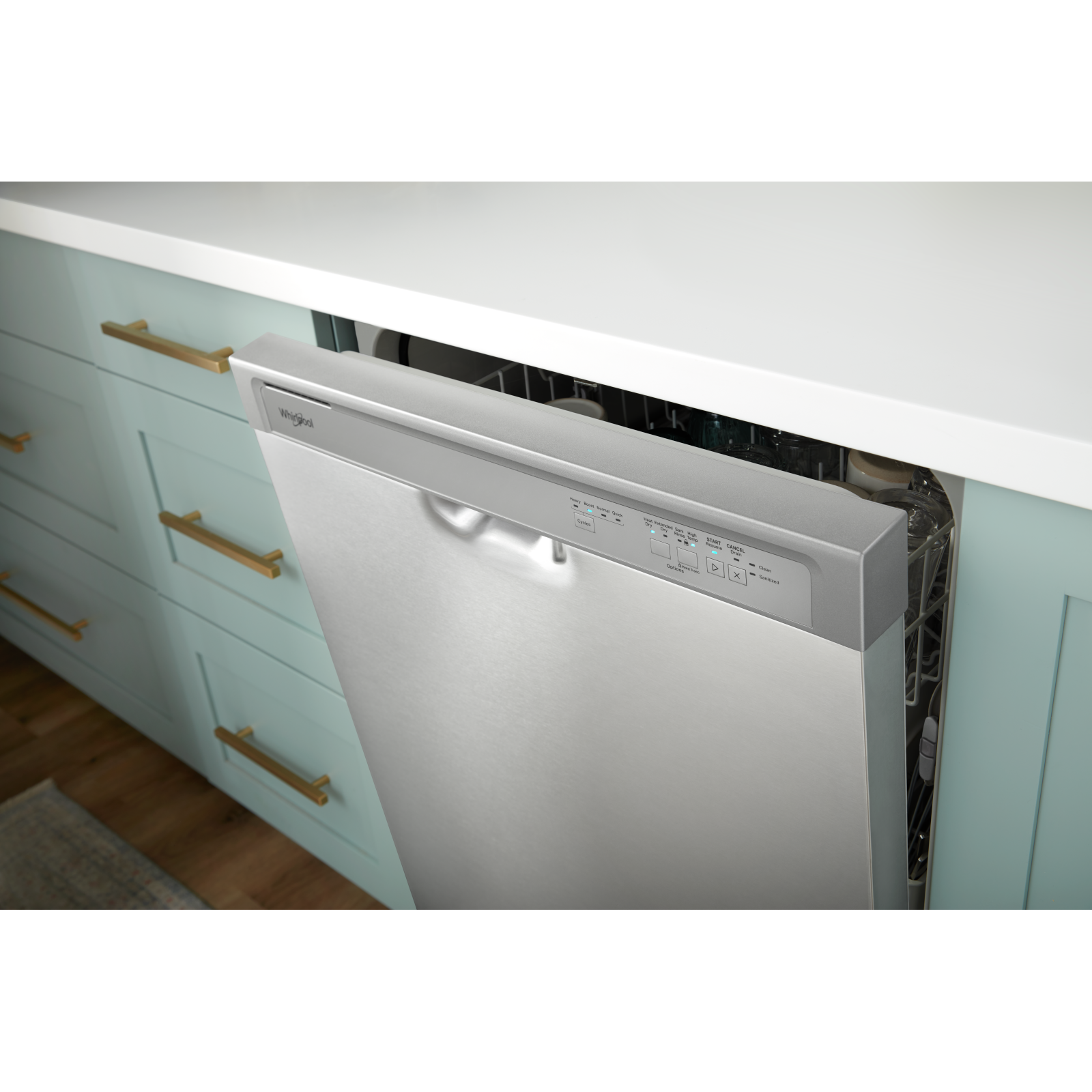 Whirlpool - 57 dBA Built In Dishwasher in White - WDF340PAMW
