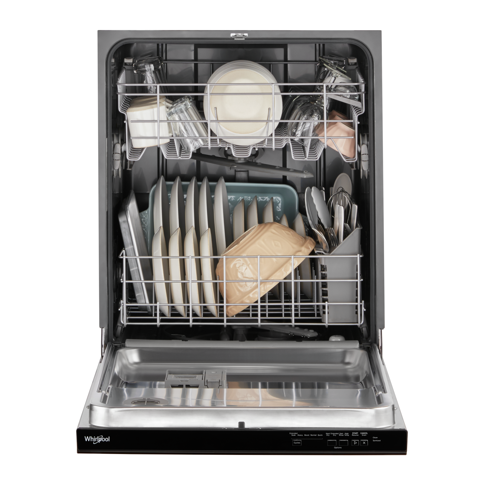 Whirlpool - 55 dBA Built In Dishwasher in Black - WDP560HAMB