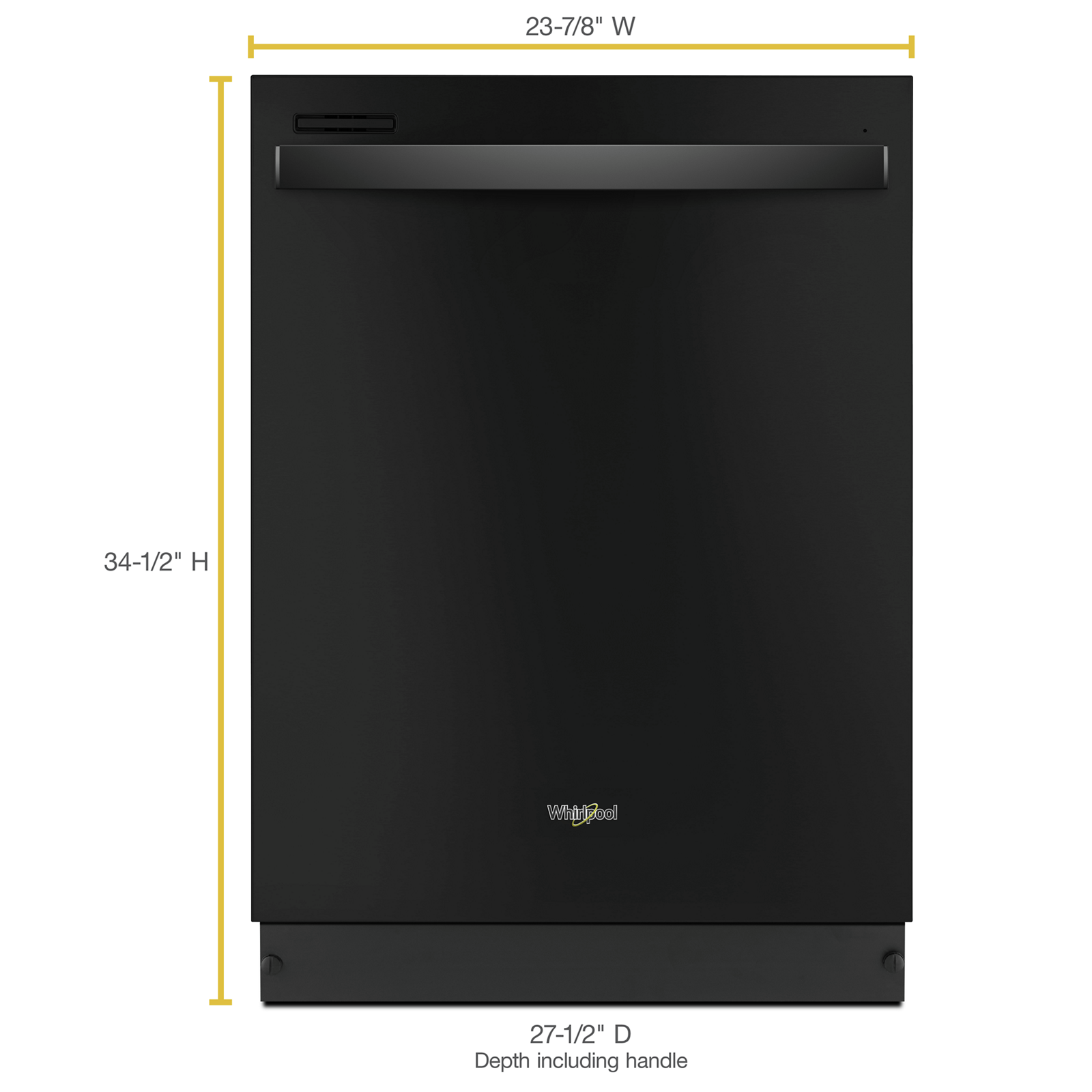 Whirlpool - 51 dBA Built In Dishwasher in Black - WDT705PAKB