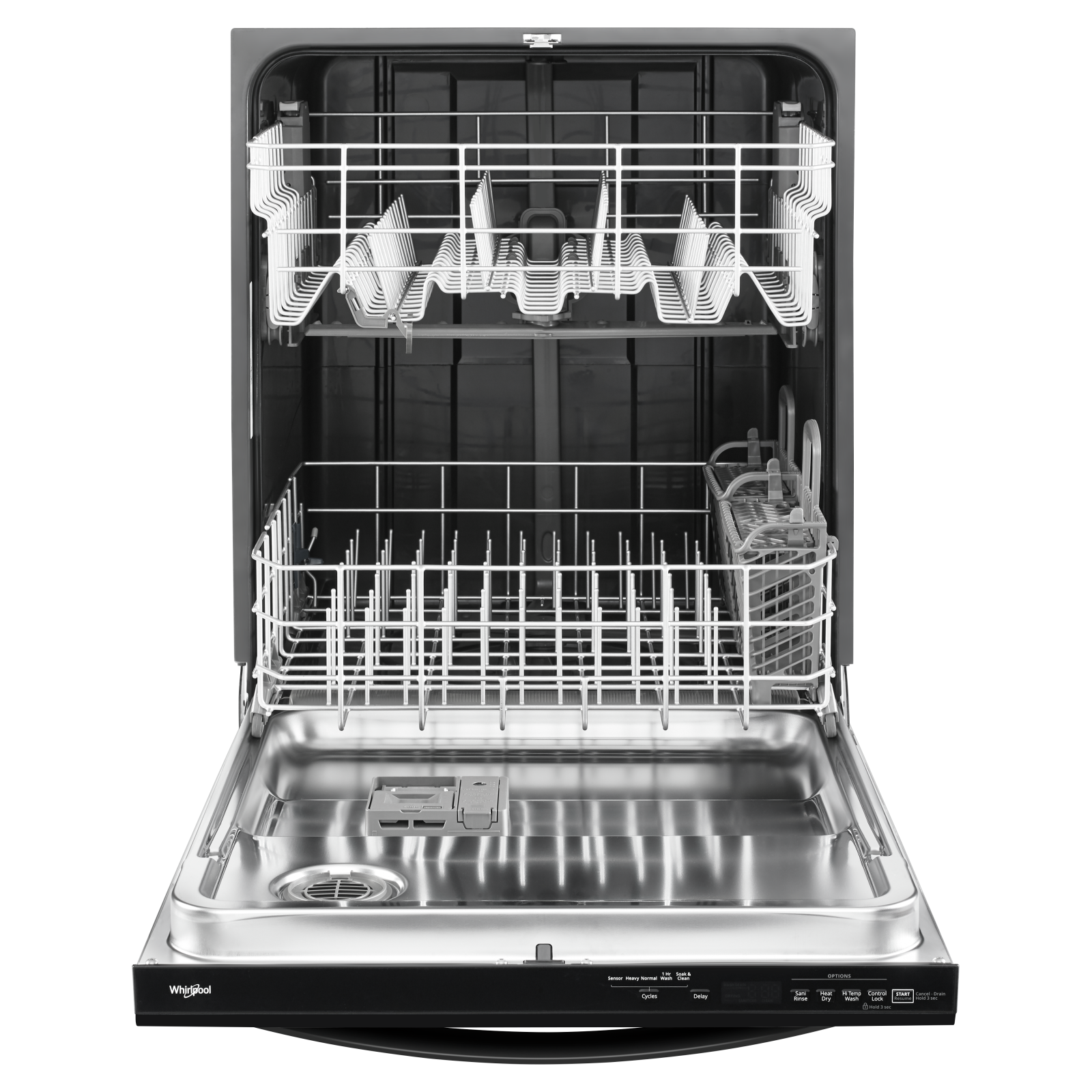 Whirlpool - 51 dBA Built In Dishwasher in Black - WDT730PAHB