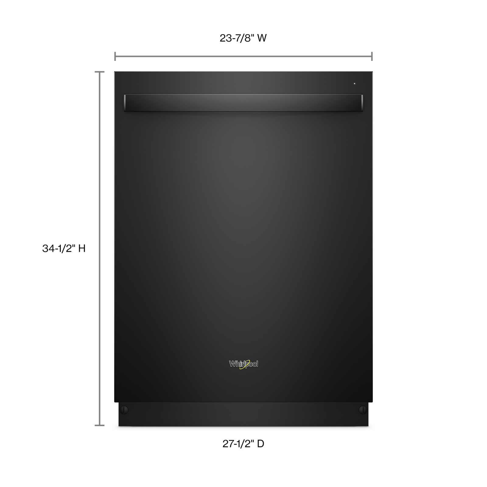 Whirlpool - 51 dBA Built In Dishwasher in Black - WDT730PAHB