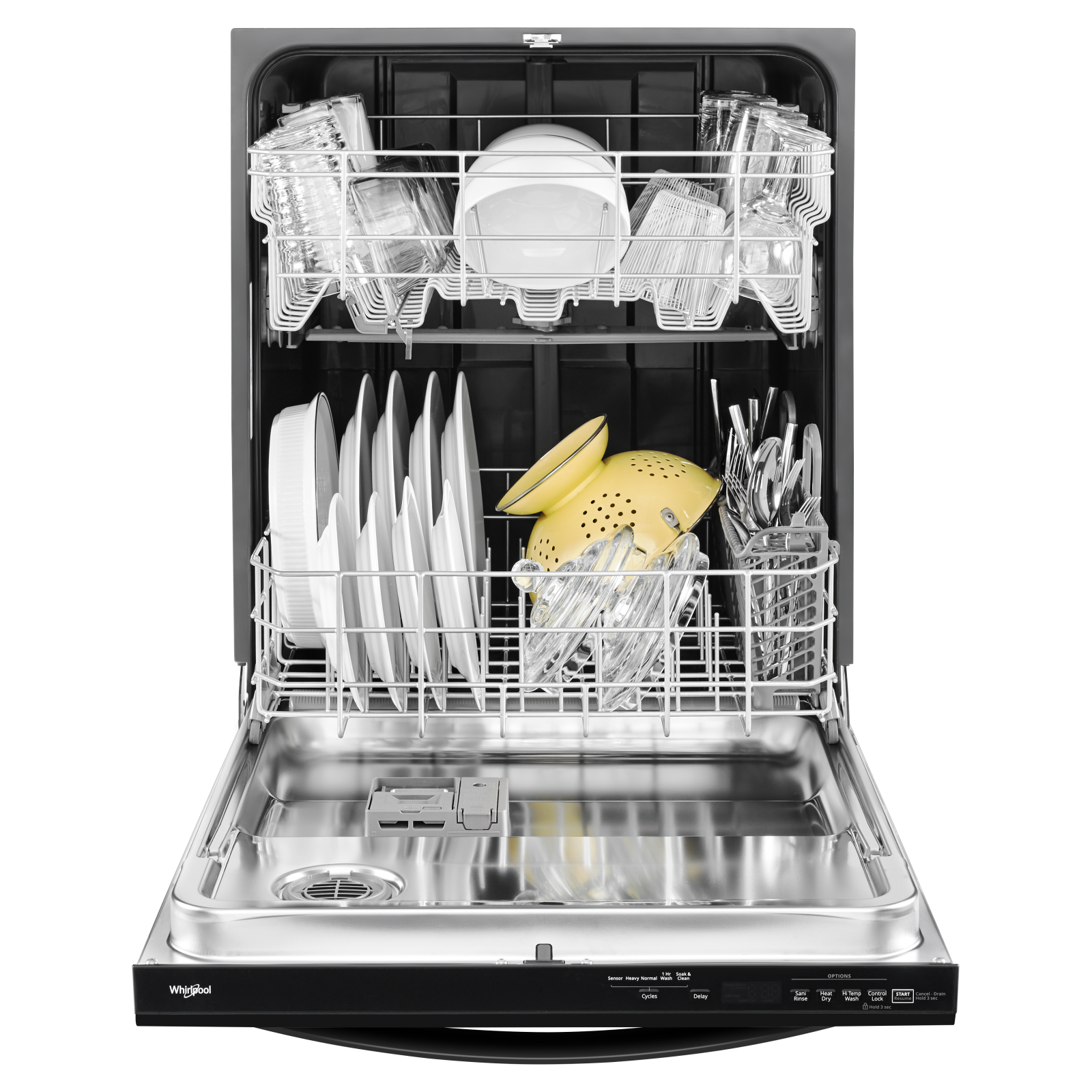 Whirlpool - 51 dBA Built In Dishwasher in Black - WDT730PAHB